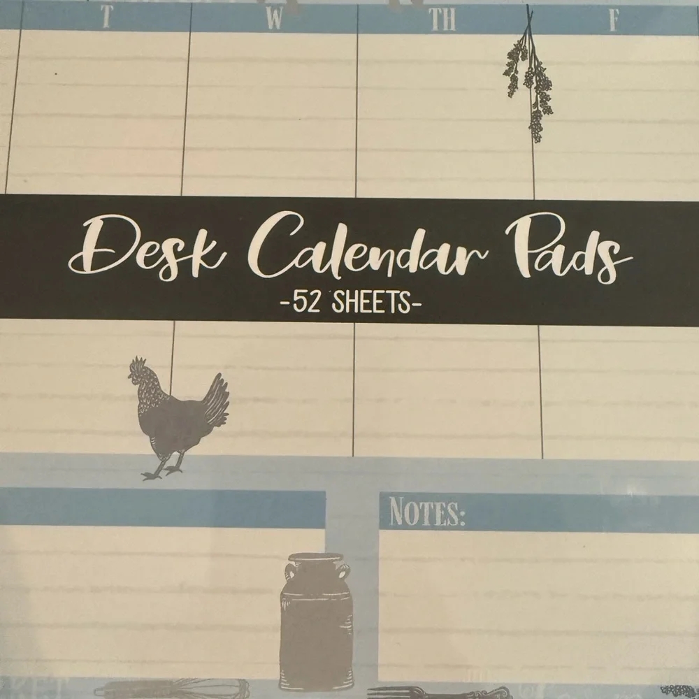 Farmhouse Desk Calendar Pad